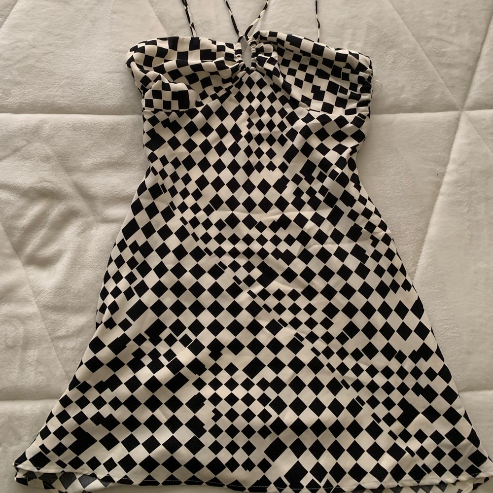Checkered short dress